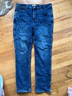 Madewell Dark Wash Straight Leg Jeans